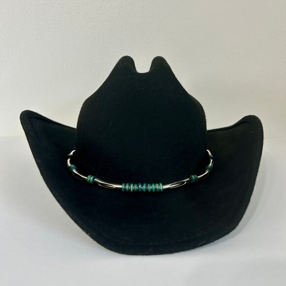 Scala Western Cowboy Hat 100% Wool Black Beaded Cowboy - Picture 1 of 9